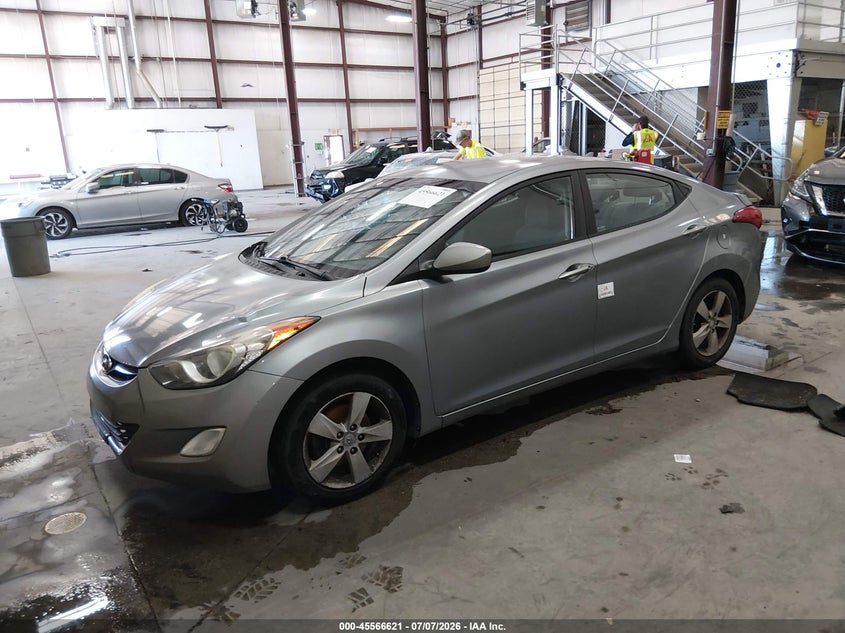 2013 Hyundai Elantra VIN KMHDH4AE0DU588276 IAAI salvage auction — WATER/FLOOD, Salvage Title, sold $225 on 2026-07-31 (photo 2)