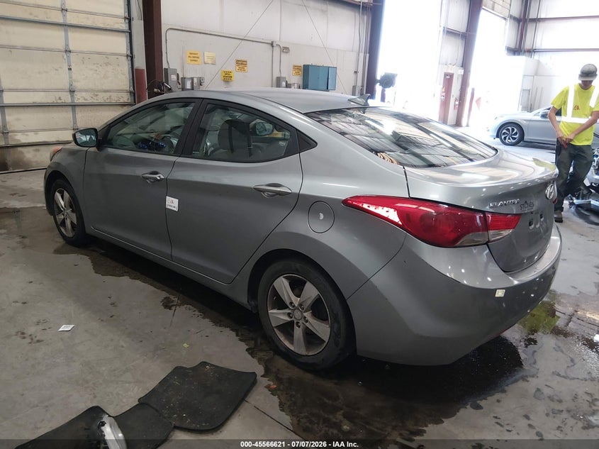 2013 Hyundai Elantra VIN KMHDH4AE0DU588276 IAAI salvage auction — WATER/FLOOD, Salvage Title, sold $225 on 2026-07-31 (photo 3)