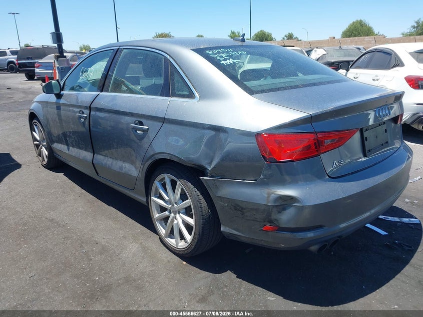 2015 Audi A3 VIN WAUCCGFF3F1036161 IAAI salvage auction — LEFT REAR, Salvage Certificate (California), sold $3,050 on 2026-07-10 (photo 3)
