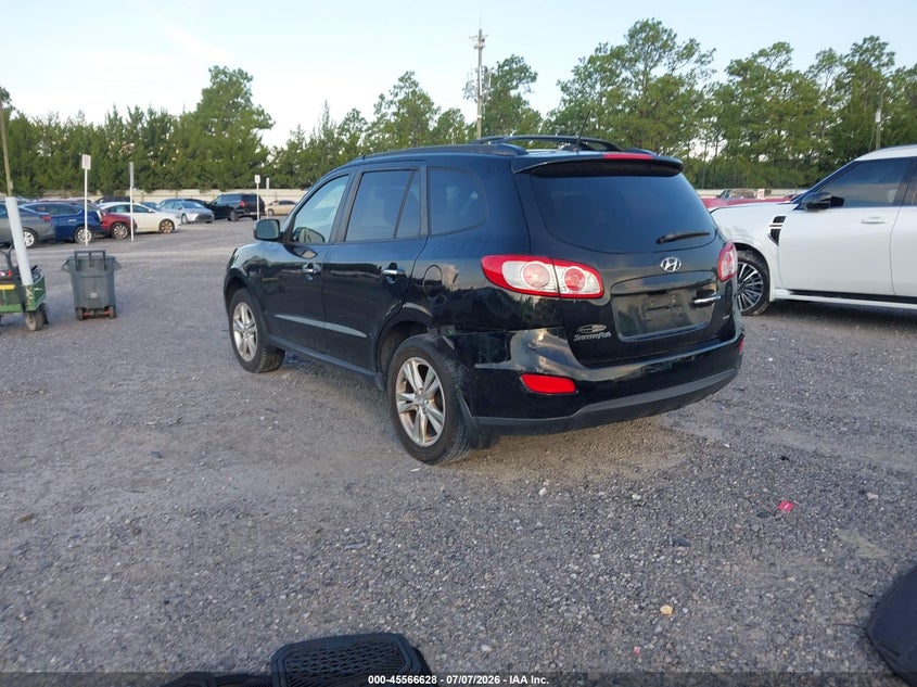 2012 Hyundai Santa fe VIN 5XYZK4AG0CG104152 IAAI salvage auction — LEFT REAR, Rebuildable (Florida), sold $1,400 on 2026-07-30 (photo 3)