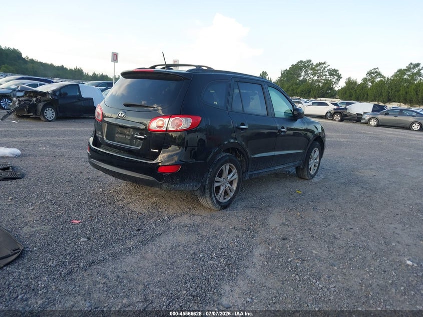 2012 Hyundai Santa fe VIN 5XYZK4AG0CG104152 IAAI salvage auction — LEFT REAR, Rebuildable (Florida), sold $1,400 on 2026-07-30 (photo 4)
