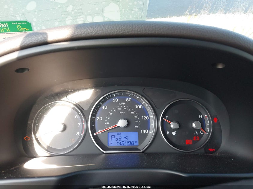 2012 Hyundai Santa fe VIN 5XYZK4AG0CG104152 IAAI salvage auction — LEFT REAR, Rebuildable (Florida), sold $1,400 on 2026-07-30 (photo 7)
