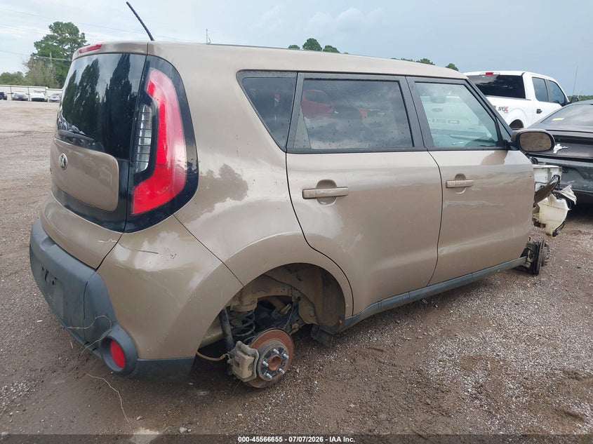 2015 Kia Soul VIN KNDJP3A56F7197400 IAAI salvage auction — FRONT END, Original (Texas), sold $100 on 2026-07-23 (photo 4)