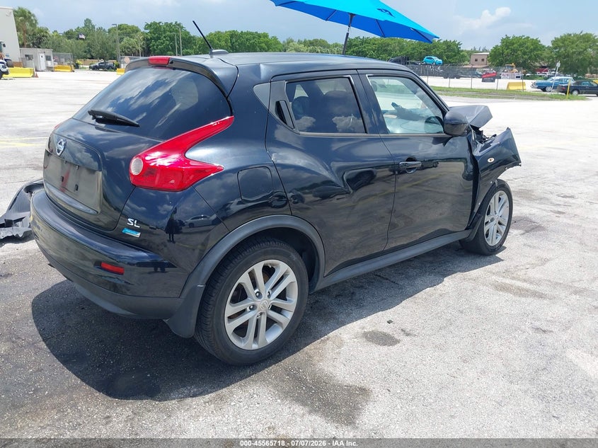 2014 Nissan Juke VIN JN8AF5MRXET355650 IAAI salvage auction — FRONT END, Rebuildable (Florida), sold $375 on 2026-07-16 (photo 4)