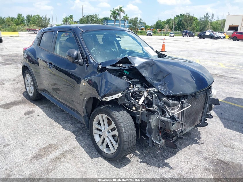 2014 Nissan Juke VIN JN8AF5MRXET355650 IAAI salvage auction — FRONT END, Rebuildable (Florida), sold $375 on 2026-07-16 (photo 6)
