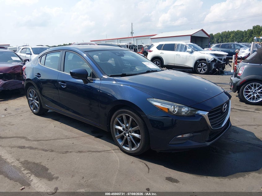 2018 Mazda 3 VIN 3MZBN1V39JM169139 IAAI salvage auction — SIDE, Salvage Title, sold $1,850 on 2026-07-23 (photo 1)