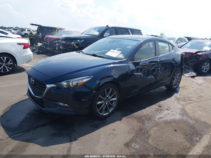 2018 Mazda 3 VIN 3MZBN1V39JM169139 IAAI salvage auction — SIDE, Salvage Title, sold $1,850 on 2026-07-23 (photo 2)