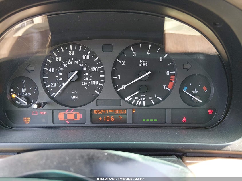 1999 BMW 5 series VIN WBADM6334XBY24948 IAAI salvage auction — NORMAL WEAR, Clear (Nevada), sold $125 on 2026-07-24 (photo 7)