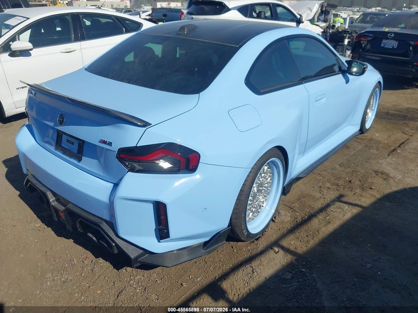 2025 BMW M2 VIN 3MF23DM01S8F08582 IAAI salvage auction — FRONT END, Salvage (California), sold $48,600 on 2026-07-27 (photo 4)