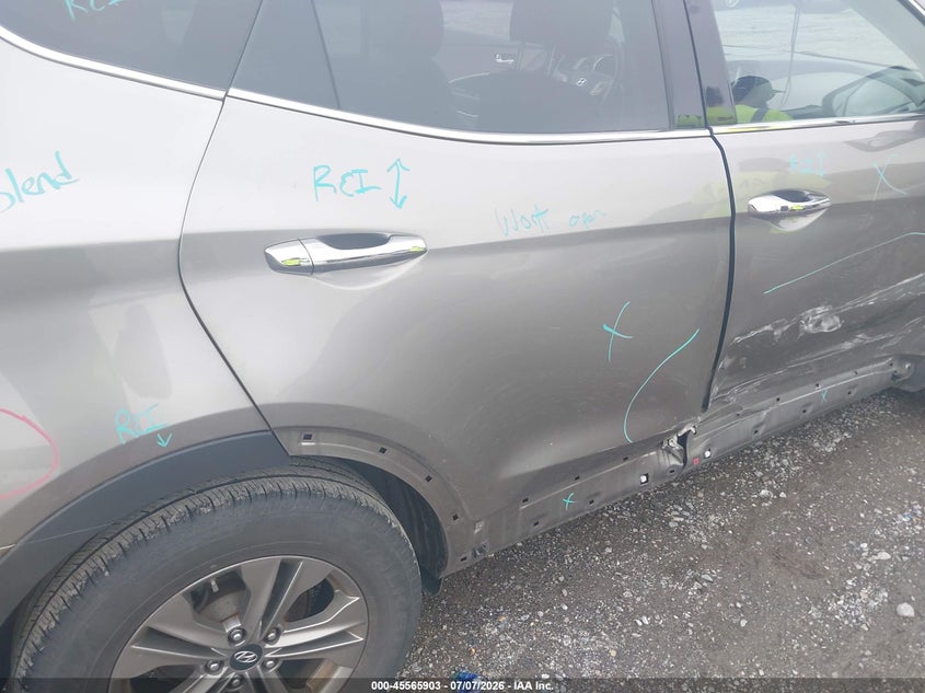 2015 Hyundai Santa fe VIN 5XYZUDLB1FG290946 IAAI salvage auction — SIDE, Salvage (Pennsylvania), sold $1,850 on 2026-07-24 (photo 6)