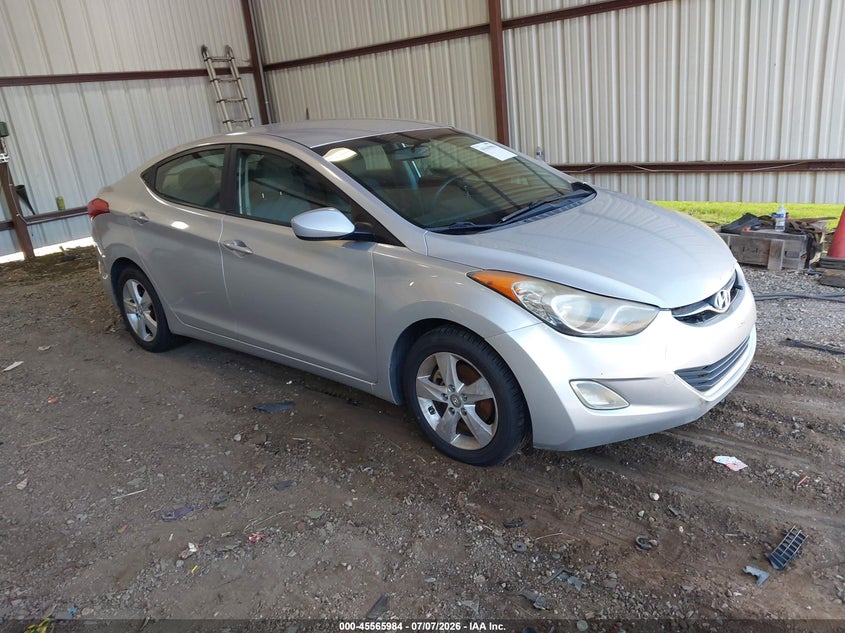 2012 Hyundai Elantra VIN KMHDH4AE8CU208082 IAAI salvage auction — NORMAL WEAR, Clear (Georgia), sold $875 on 2026-07-10 (photo 1)