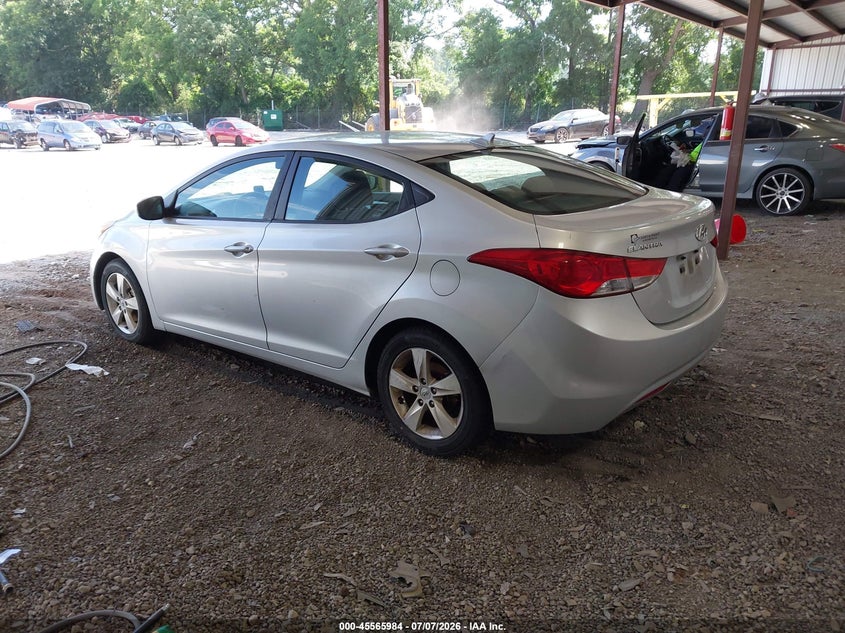 2012 Hyundai Elantra VIN KMHDH4AE8CU208082 IAAI salvage auction — NORMAL WEAR, Clear (Georgia), sold $875 on 2026-07-10 (photo 3)