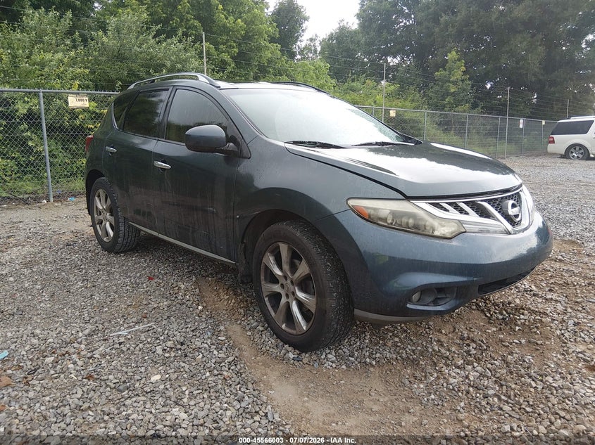 2012 Nissan Murano VIN JN8AZ1MUXCW121475 IAAI salvage auction — NORMAL WEAR, Clear (Alabama), sold $250 on 2026-07-13 (photo 1)