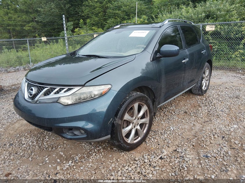 2012 Nissan Murano VIN JN8AZ1MUXCW121475 IAAI salvage auction — NORMAL WEAR, Clear (Alabama), sold $250 on 2026-07-13 (photo 2)