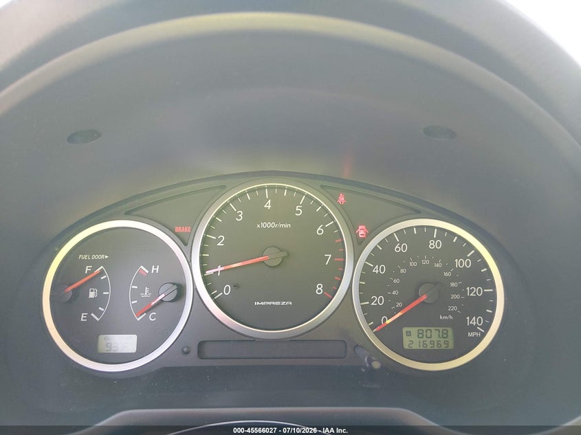 2007 Subaru Impreza VIN JF1GD74667G511228 IAAI salvage auction — SIDE, Salvage (North Carolina), sold $800 on 2026-07-22 (photo 7)