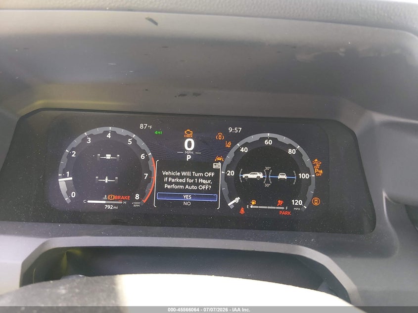 2026 Toyota 4runner VIN JTEVA5BR2T5090752 IAAI salvage auction — FRONT END, Salvage (California), sold $29,850 on 2026-07-09 (photo 7)