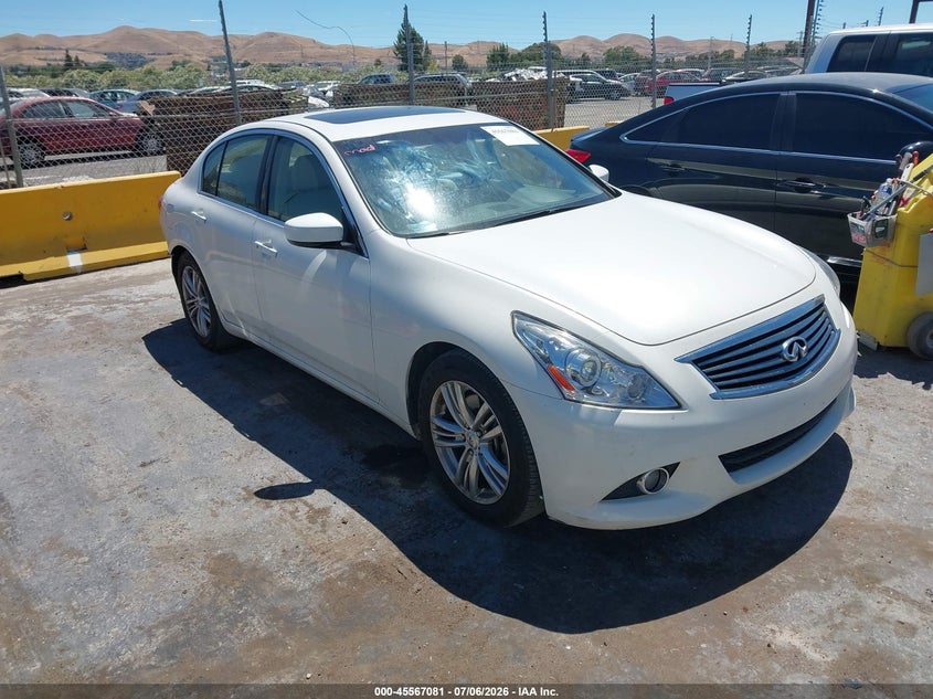 2013 Infiniti G VIN JN1CV6AP9DM304202 IAAI salvage auction — REAR END, Salvage Title, sold $5,150 on 2026-07-16 (photo 1)