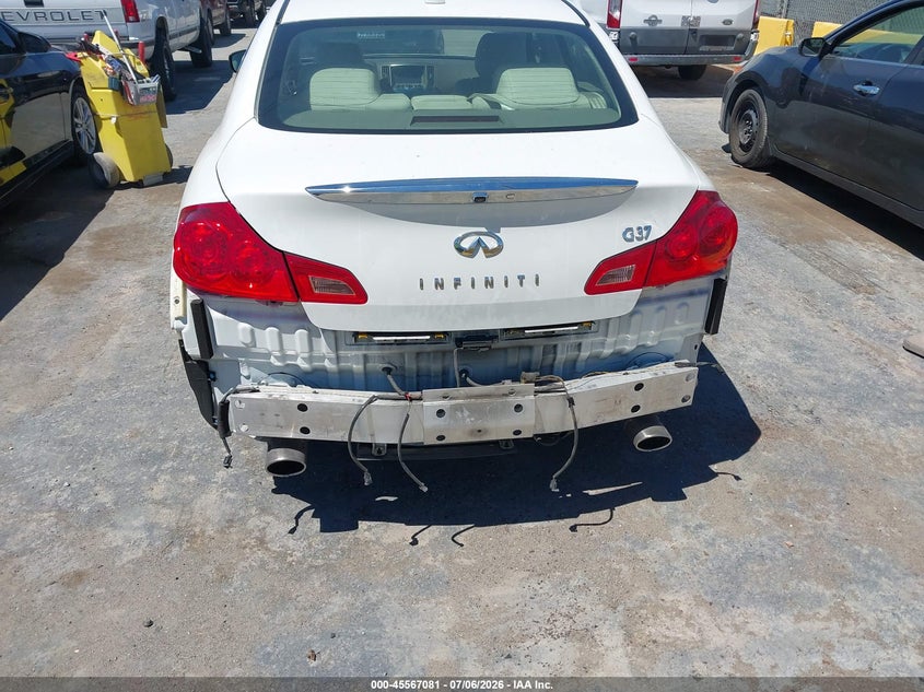 2013 Infiniti G VIN JN1CV6AP9DM304202 IAAI salvage auction — REAR END, Salvage Title, sold $5,150 on 2026-07-16 (photo 6)