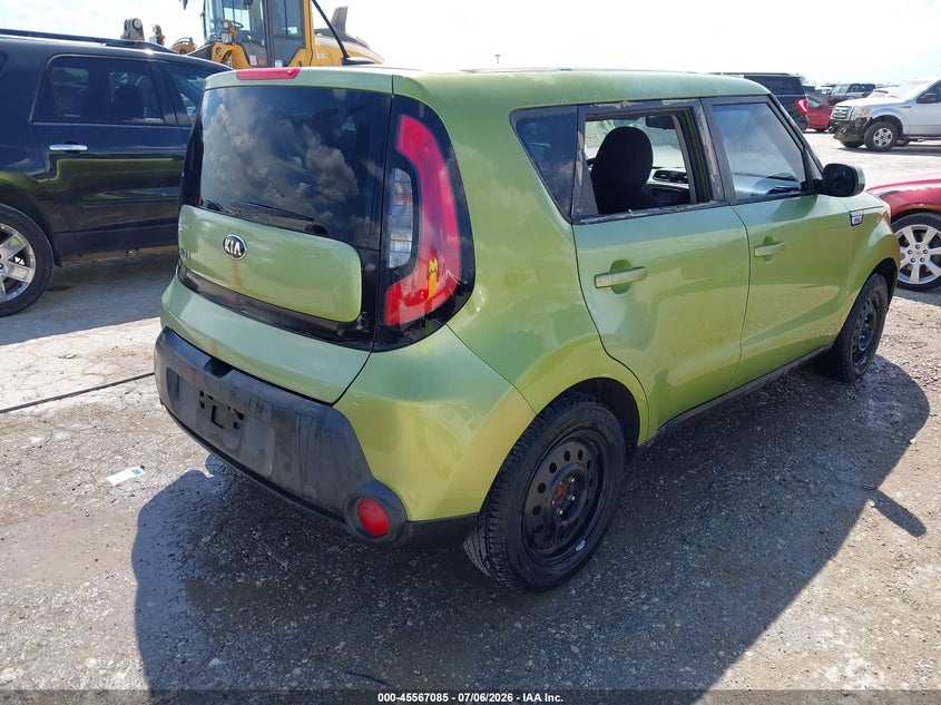 2015 Kia Soul VIN KNDJN2A25F7775217 IAAI salvage auction — NORMAL WEAR, Original (Texas), sold $725 on 2026-07-29 (photo 4)