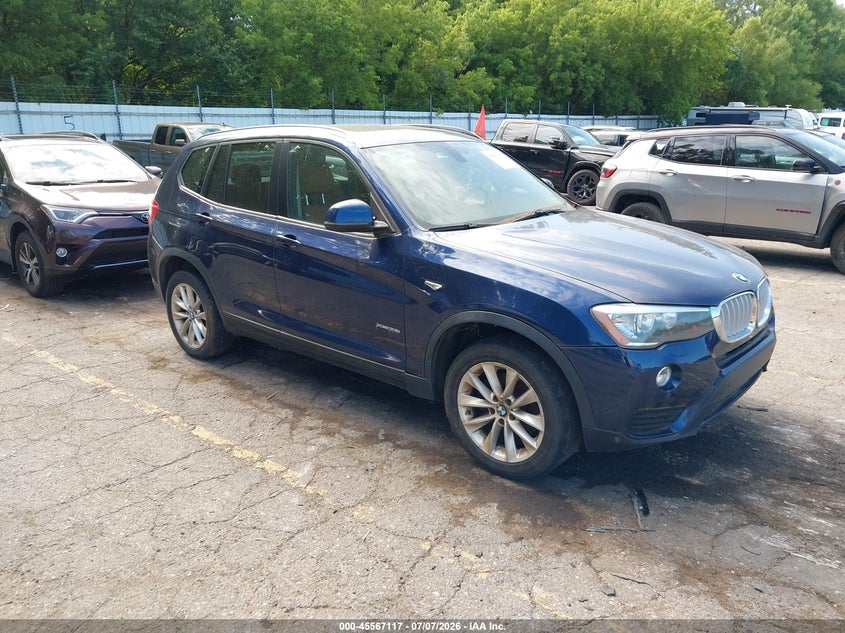 2015 BMW X3 VIN 5UXWX9C50F0D49896 IAAI salvage auction — NORMAL WEAR, Clear (Michigan), sold $675 on 2026-07-27 (photo 1)
