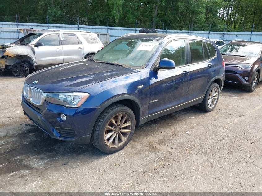 2015 BMW X3 VIN 5UXWX9C50F0D49896 IAAI salvage auction — NORMAL WEAR, Clear (Michigan), sold $675 on 2026-07-27 (photo 2)