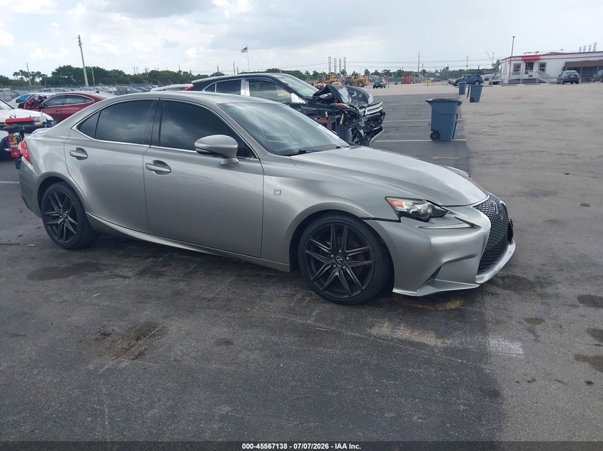 2015 Lexus Is VIN JTHCF1D2XF5028492 IAAI salvage auction — SIDE, Rebuildable (Florida), sold $25 on 2026-07-30 (photo 1)