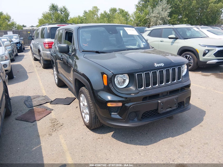 2023 Jeep Renegade VIN ZACNJDB19PPP69808 IAAI salvage auction — FRONT & REAR, Enterprise Vehicles Clear Only (Texas), sold $13,250 on 2026-07-14 (photo 1)