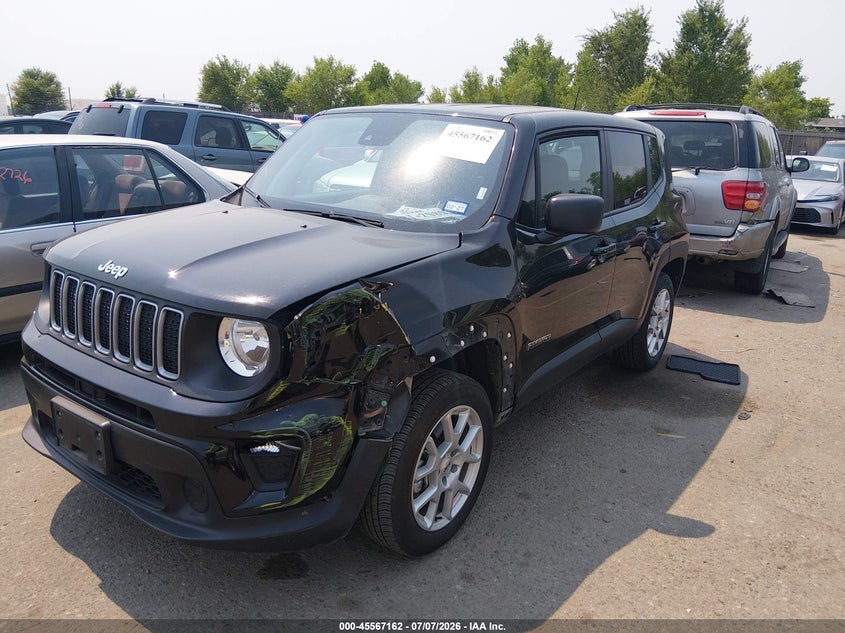 2023 Jeep Renegade VIN ZACNJDB19PPP69808 IAAI salvage auction — FRONT & REAR, Enterprise Vehicles Clear Only (Texas), sold $13,250 on 2026-07-14 (photo 2)