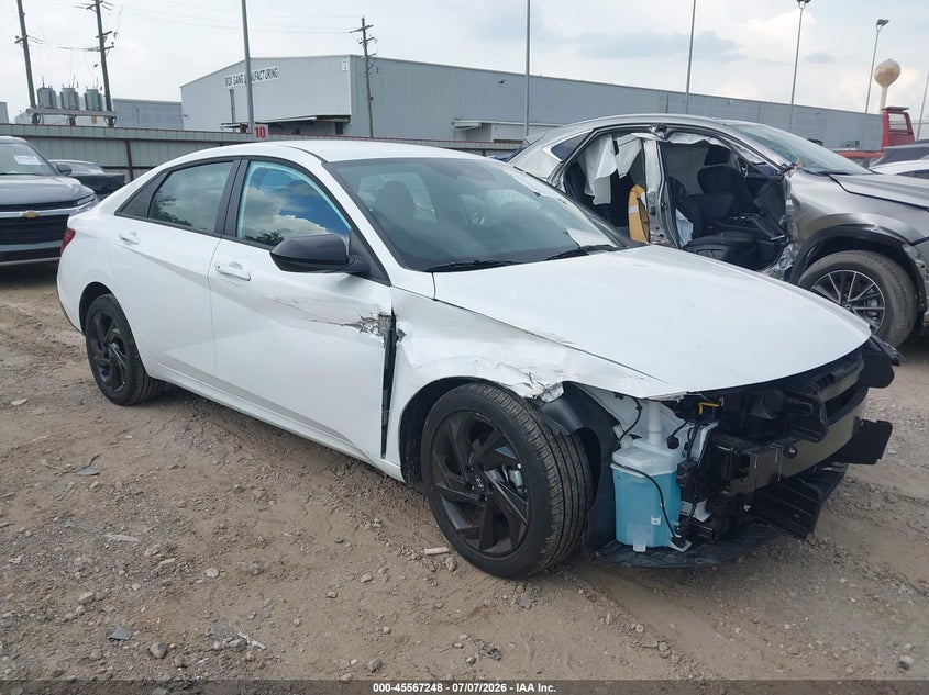 2026 Hyundai Elantra VIN KMHLM4DG2TU219633 IAAI salvage auction — RIGHT SIDE, Salvage Title, sold $9,950 on 2026-07-09 (photo 1)