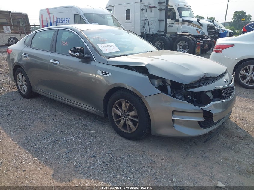 2018 Kia Optima VIN 5XXGT4L34JG202682 IAAI salvage auction — NORMAL WEAR, Clear (Pennsylvania), sold $1,000 on 2026-07-29 (photo 1)