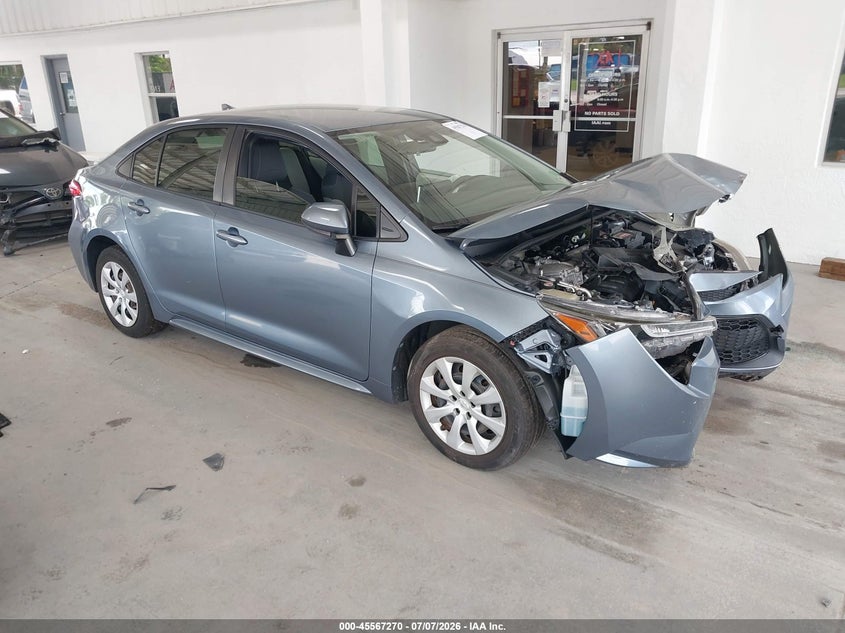 2020 Toyota Corolla VIN JTDEPRAE6LJ004925 IAAI salvage auction — FRONT END, Certificate Of Destruction (Florida), sold $1,550 on 2026-07-22 (photo 1)
