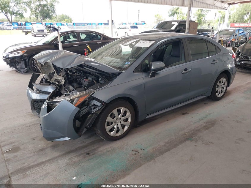 2020 Toyota Corolla VIN JTDEPRAE6LJ004925 IAAI salvage auction — FRONT END, Certificate Of Destruction (Florida), sold $1,550 on 2026-07-22 (photo 2)