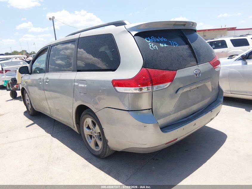 2011 Toyota Sienna VIN 5TDKK3DC6BS068666 IAAI salvage auction — NORMAL WEAR, Nrc Lienholder Repossession Paperwork (Texas), sold $1,250 on 2026-07-29 (photo 3)