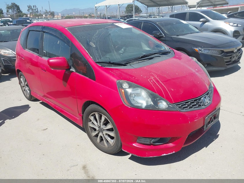 2012 Honda Fit VIN JHMGE8H54CC008487 IAAI salvage auction — LEFT SIDE, Salvage Title, sold $1,500 on 2026-08-01 (photo 1)