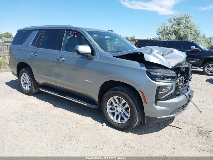 2025 Chevrolet Tahoe VIN 1GNS6NRD2SR187077 IAAI salvage auction — FRONT END, Enterprise Vehicles Clear Only (Colorado), sold $20,000 on 2026-07-09 (photo 1)