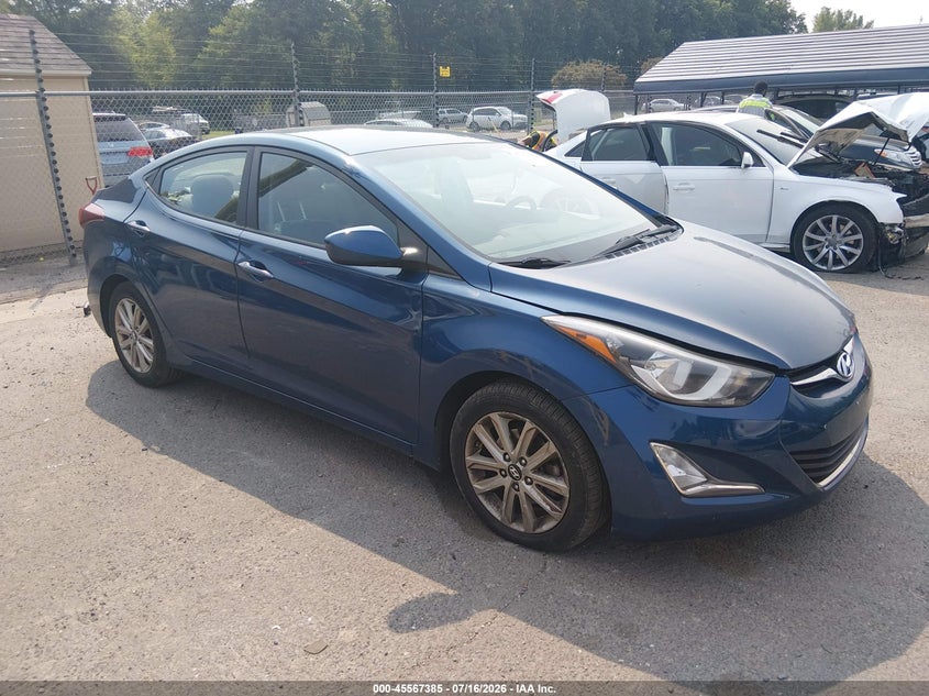 2016 Hyundai Elantra VIN KMHDH4AE0GU528115 IAAI salvage auction — THEFT, Salvage (Connecticut), sold $2,300 on 2026-07-23 (photo 1)