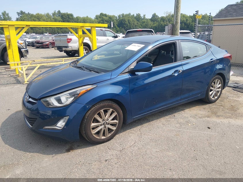 2016 Hyundai Elantra VIN KMHDH4AE0GU528115 IAAI salvage auction — THEFT, Salvage (Connecticut), sold $2,300 on 2026-07-23 (photo 2)