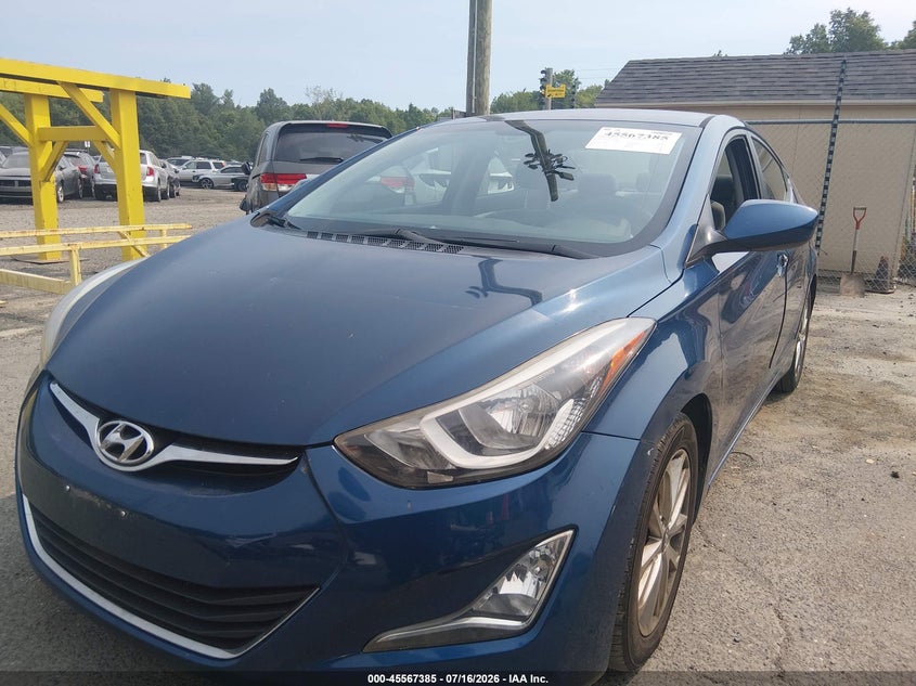 2016 Hyundai Elantra VIN KMHDH4AE0GU528115 IAAI salvage auction — THEFT, Salvage (Connecticut), sold $2,300 on 2026-07-23 (photo 6)