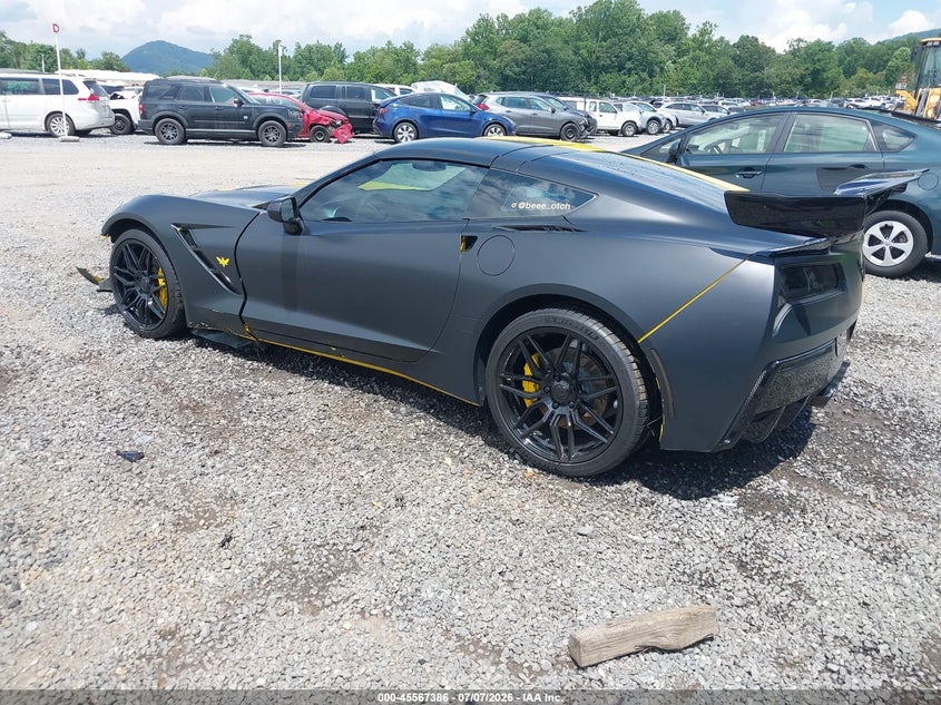2016 Chevrolet Corvette Stingray VIN 1G1YK2D74G5107798 IAAI salvage auction — Front & Rear, Salvage (North Carolina), sold $20,100 on 2026-09-02 (photo 3)