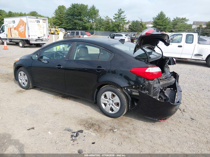 2016 Kia Forte VIN KNAFK4A65G5527217 IAAI salvage auction — REAR END, Salvage (New Jersey), sold $225 on 2026-07-28 (photo 3)