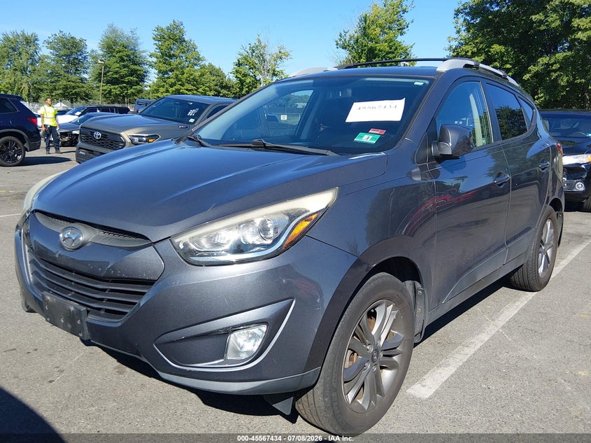 2014 Hyundai Tucson VIN KM8JU3AG2EU873041 IAAI salvage auction — NORMAL WEAR, Salvage Title, sold $1,375 on 2026-07-27 (photo 2)