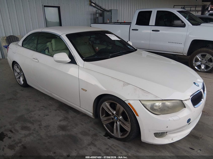 2011 BMW 3 series VIN WBADW3C5XBE539429 IAAI salvage auction — NORMAL WEAR, Original (Texas), sold $625 on 2026-07-10 (photo 1)
