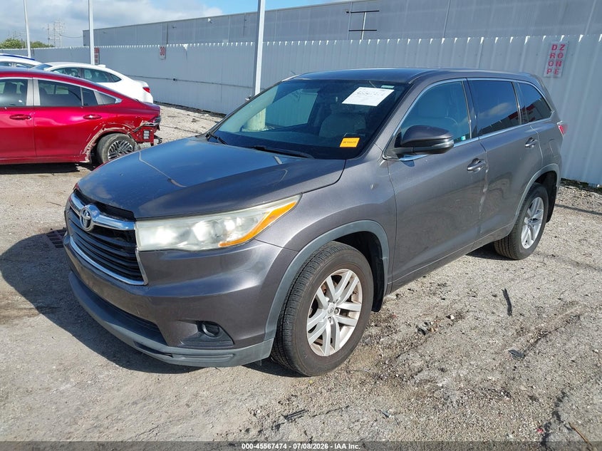 2014 Toyota Highlander VIN 5TDZARFH1ES004505 IAAI salvage auction — RIGHT SIDE, Salvage Title, sold $5,800 on 2026-07-23 (photo 2)
