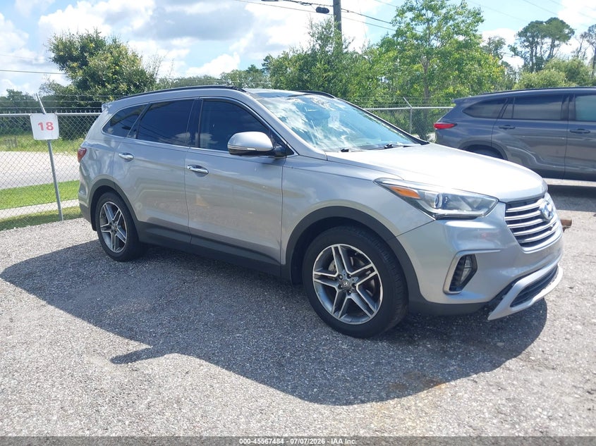 2017 Hyundai Santa fe VIN KM8SR4HF1HU201243 IAAI salvage auction — LEFT FRONT, Rebuildable (Florida), sold $3,700 on 2026-07-28 (photo 1)