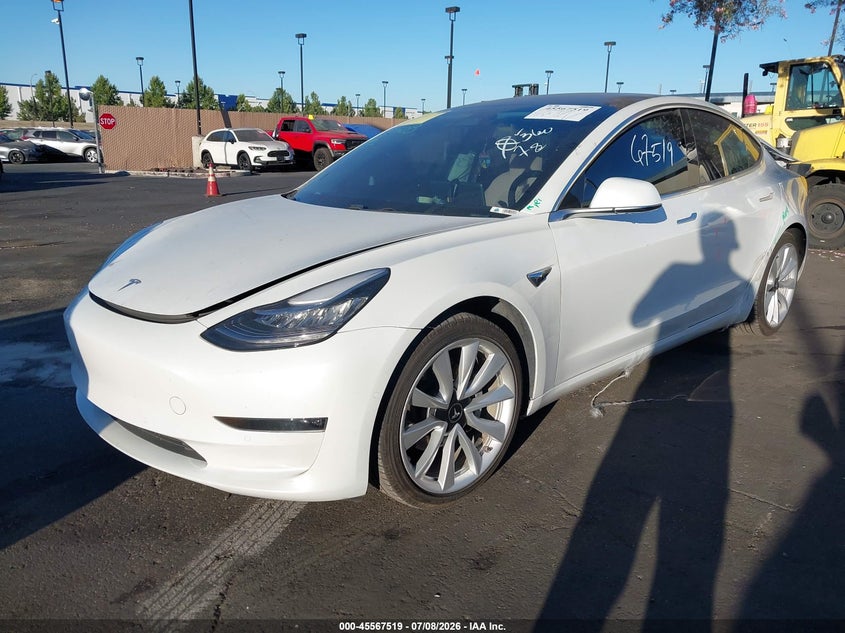 2019 Tesla Model 3 VIN 5YJ3E1EAXKF412954 IAAI salvage auction — REAR END, Salvage Certificate (California), sold $4,550 on 2026-07-31 (photo 2)