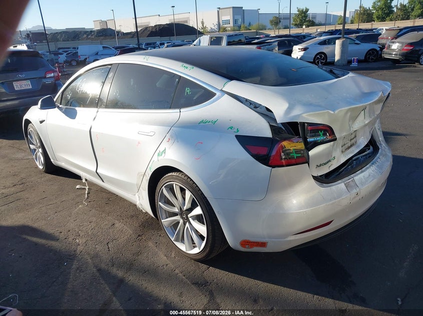 2019 Tesla Model 3 VIN 5YJ3E1EAXKF412954 IAAI salvage auction — REAR END, Salvage Certificate (California), sold $4,550 on 2026-07-31 (photo 3)
