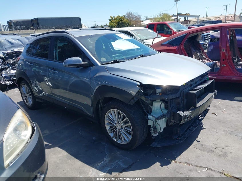 2018 Hyundai Kona VIN KM8K62AA9JU101649 IAAI salvage auction — FRONT END, Salvage Certificate (California), sold $25 on 2026-07-22 (photo 1)