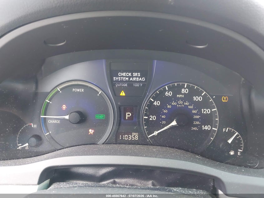 2012 Lexus Rx VIN JTJZB1BA1C2006246 IAAI salvage auction — REAR END, Salvage (Texas), sold $3,250 on 2026-07-22 (photo 7)