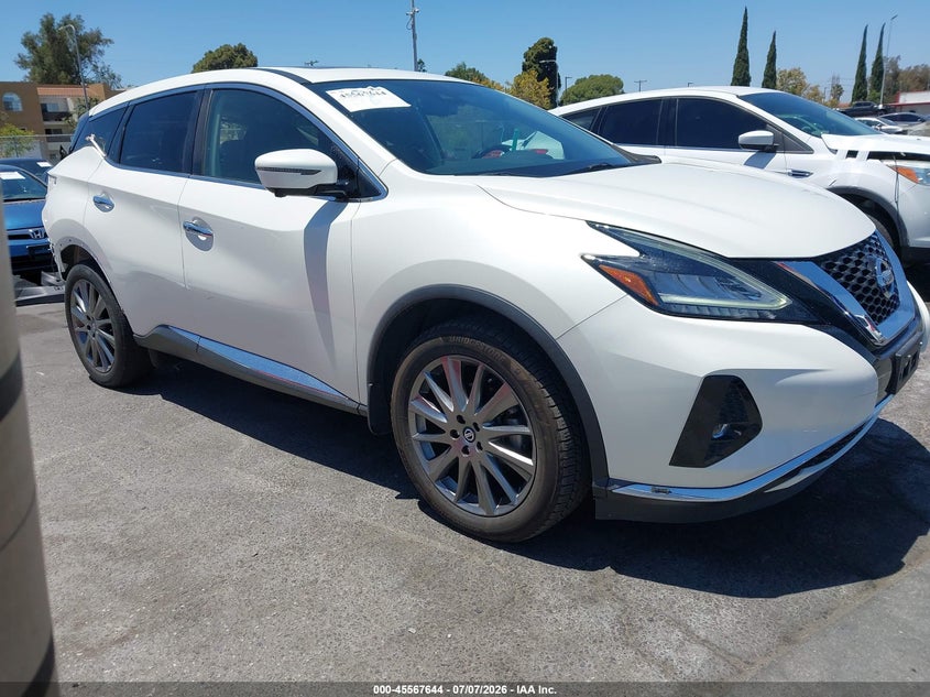 2021 Nissan Murano VIN 5N1AZ2BJ0MC115144 IAAI salvage auction — REAR END, Salvage (California), sold $4,800 on 2026-07-31 (photo 1)