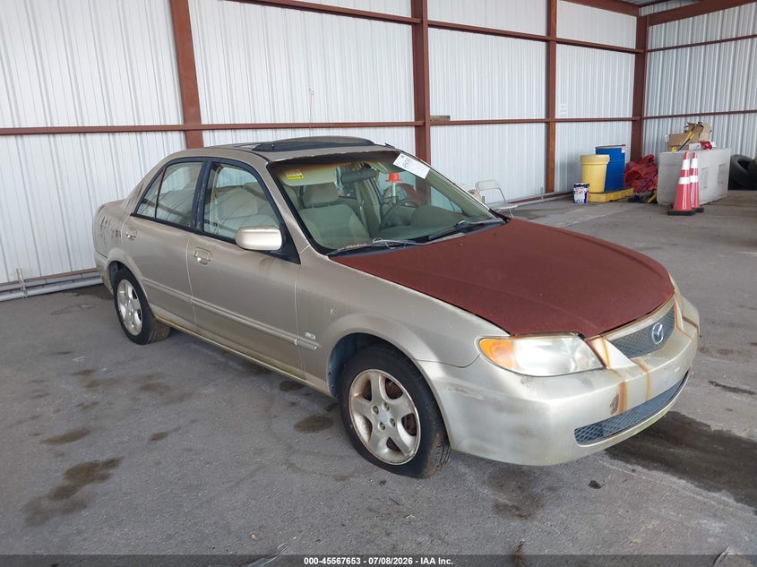 2002 Mazda Protege VIN JM1BJ225821588592 IAAI salvage auction — NORMAL WEAR, Clear (Florida), sold $25 on 2026-07-15 (photo 1)
